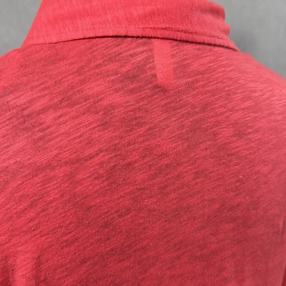 Aeropostale Coral Button-Up Long Sleeve Top